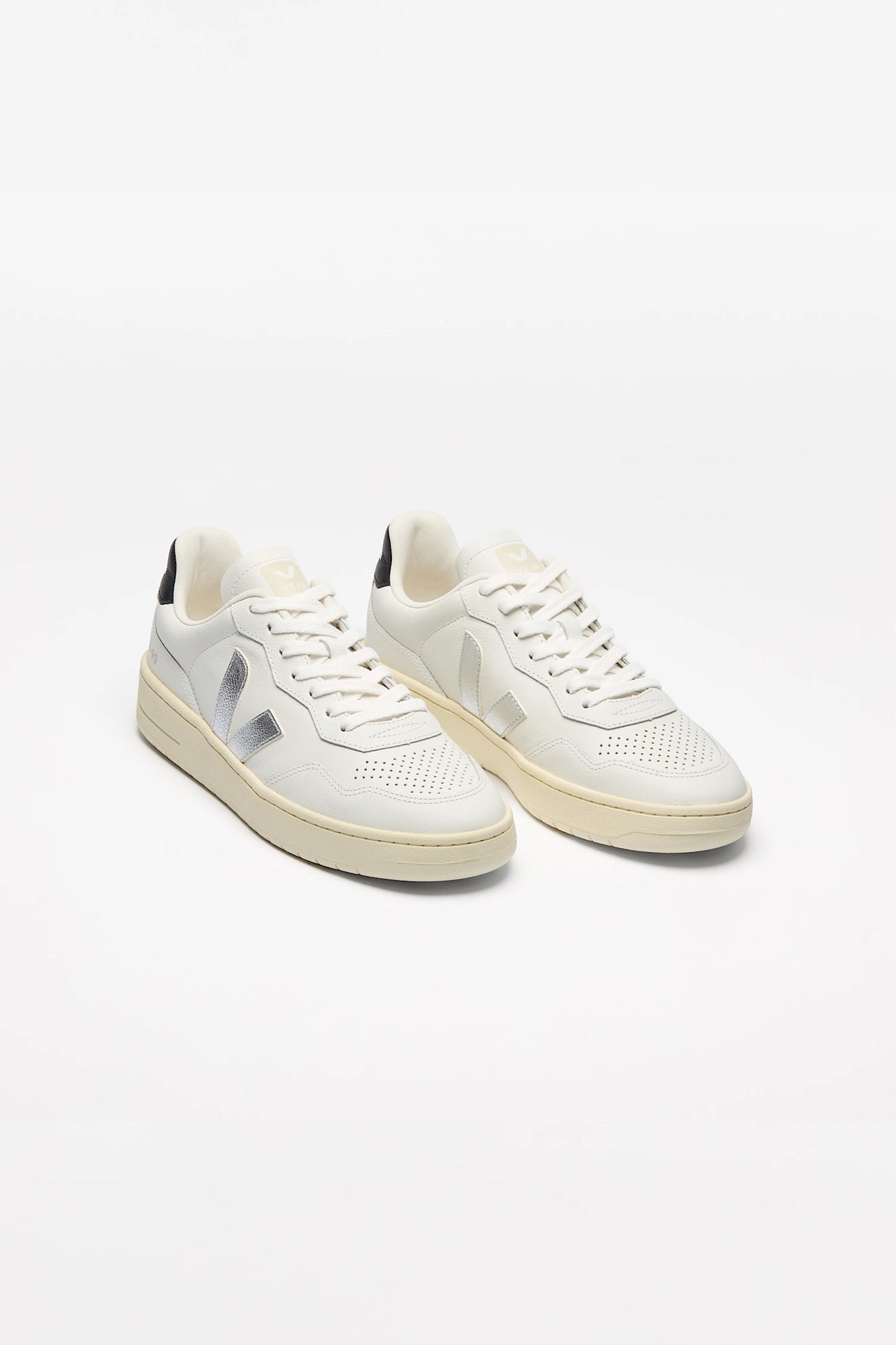 V-90 Leather White Platine Woman