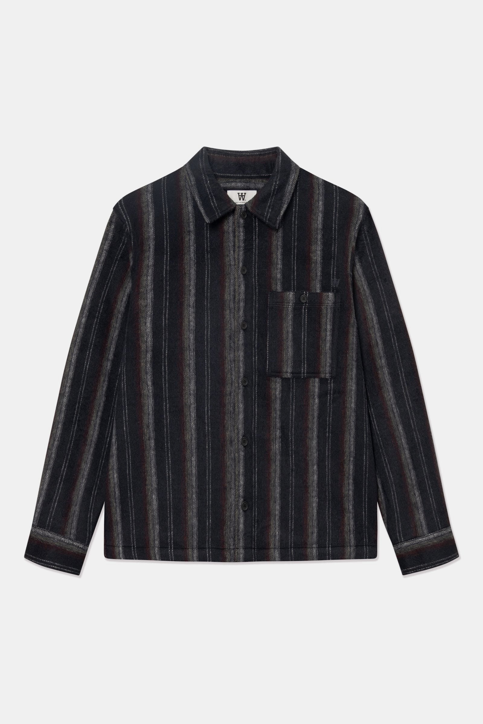 Clay Overshirt Salute Stripe Blue