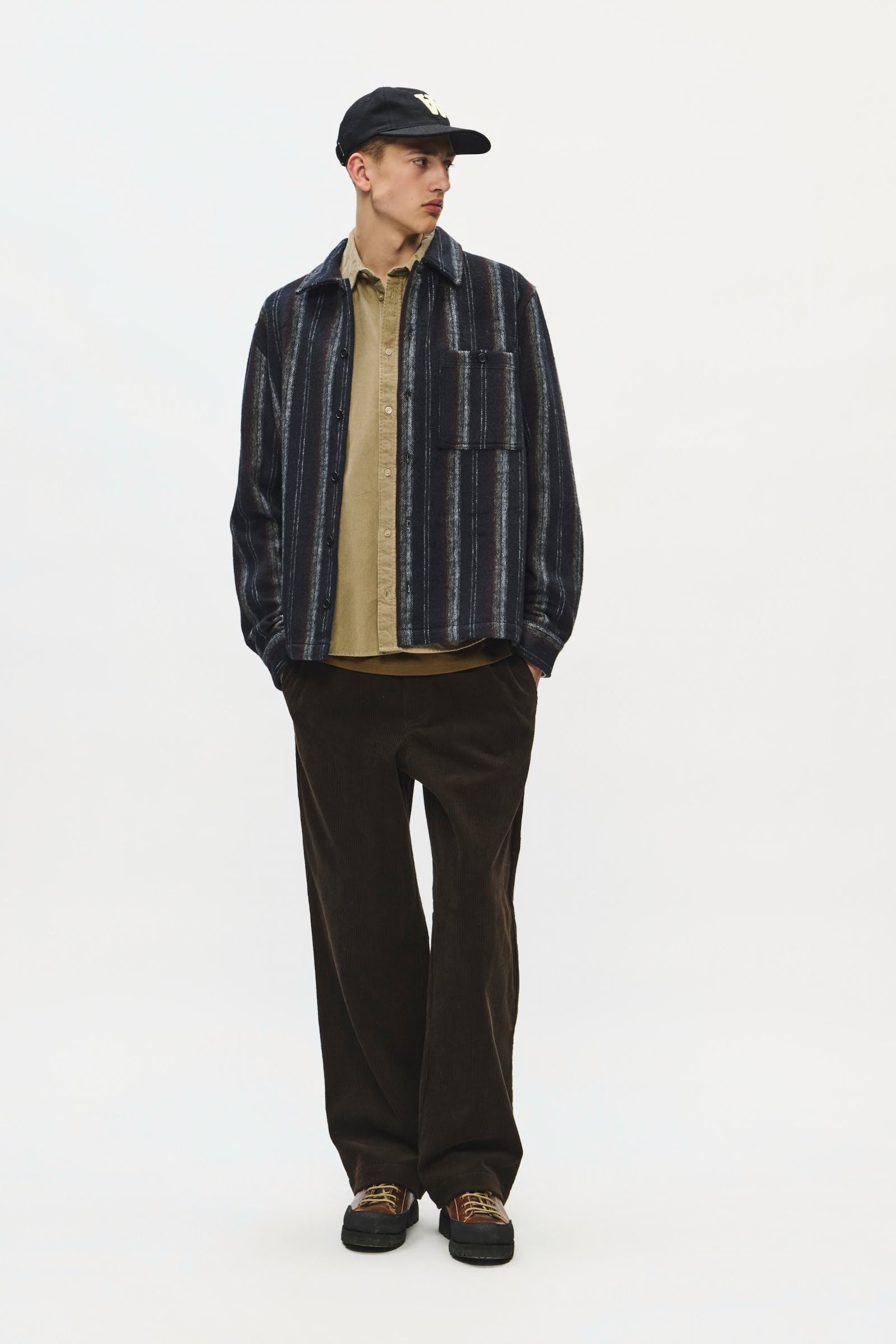 Clay Overshirt Salute Stripe Blue