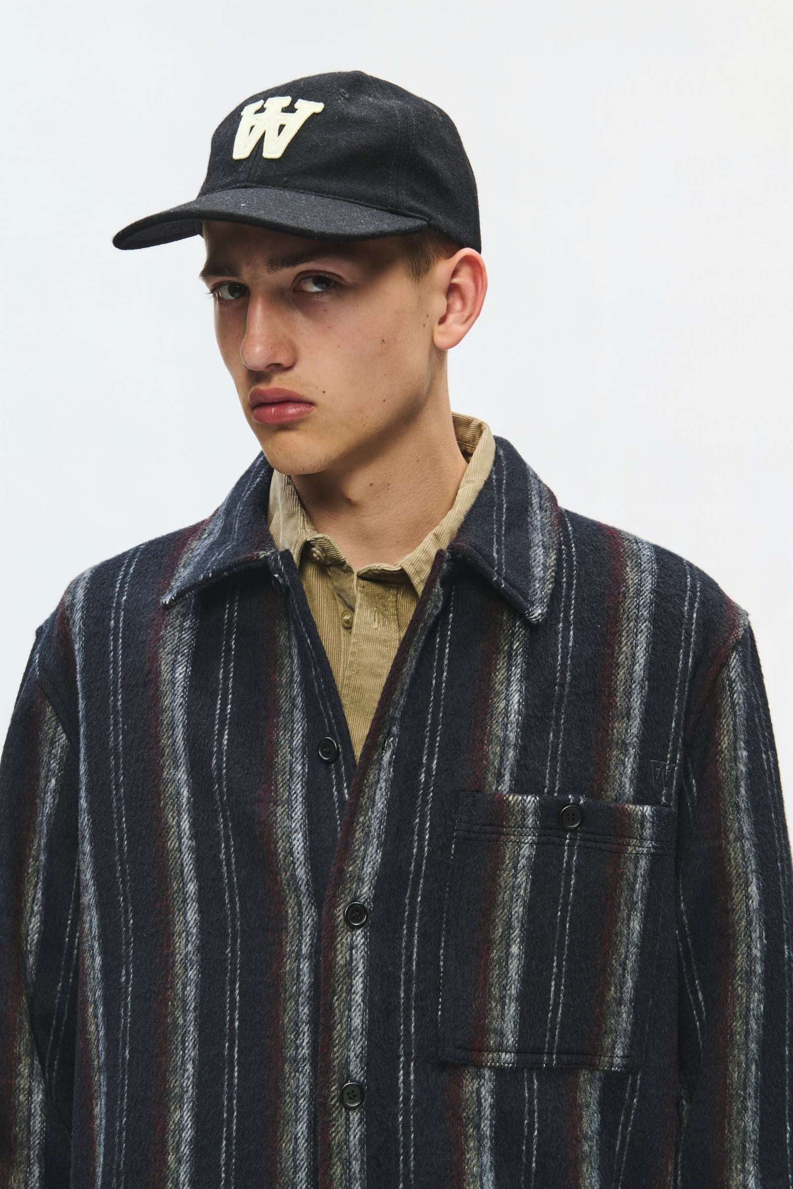 Clay Overshirt Salute Stripe Blue