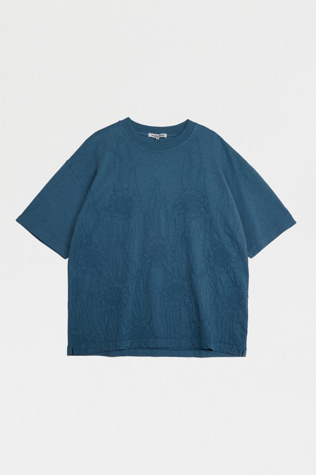 Triple Sunflower T-shirt Steel Blue
