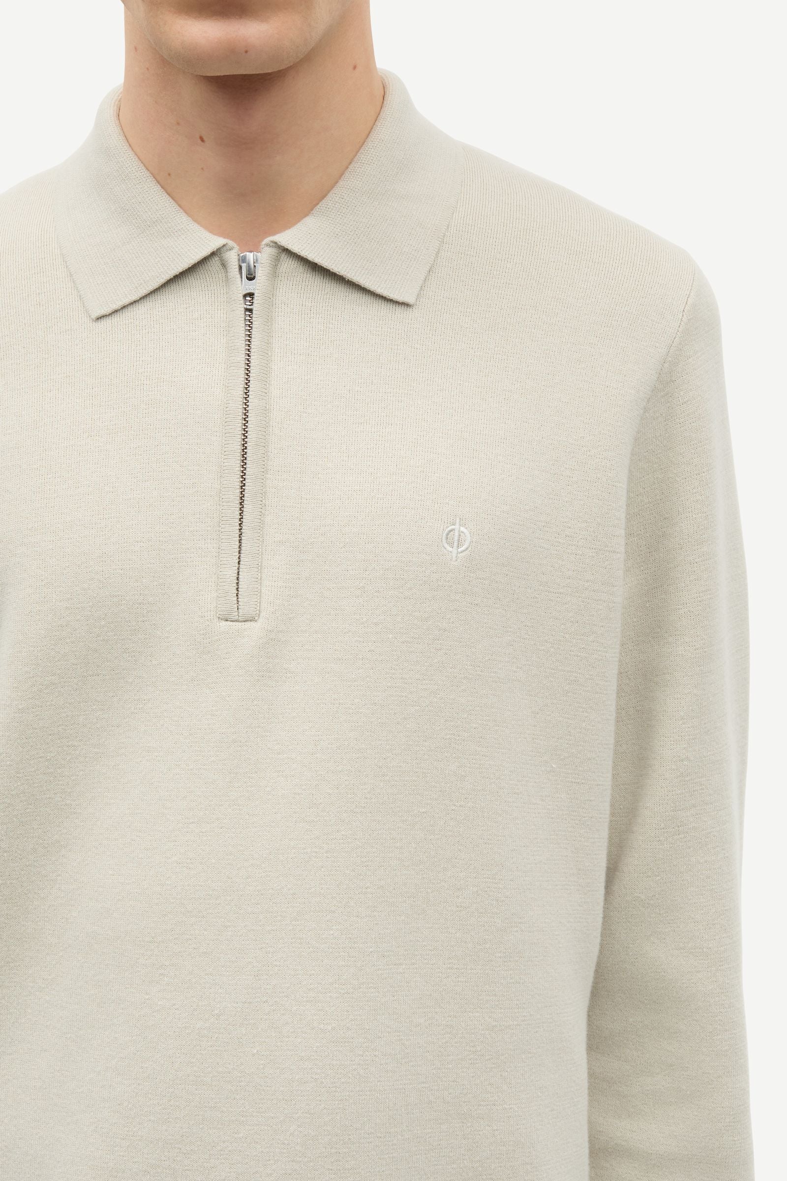 Saguna Half Zip Polo Natural