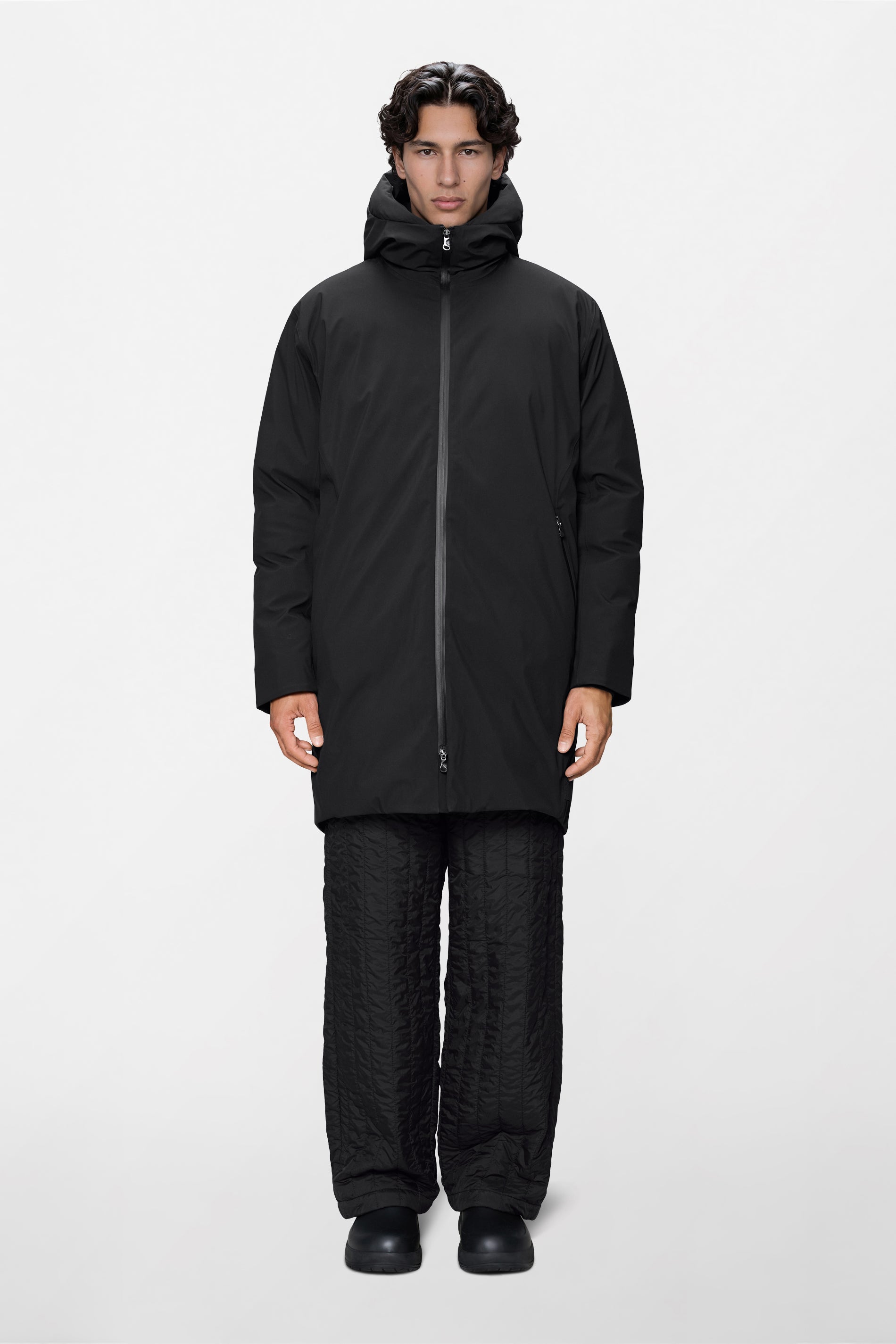 Sarna Long Puffer Jacket Black