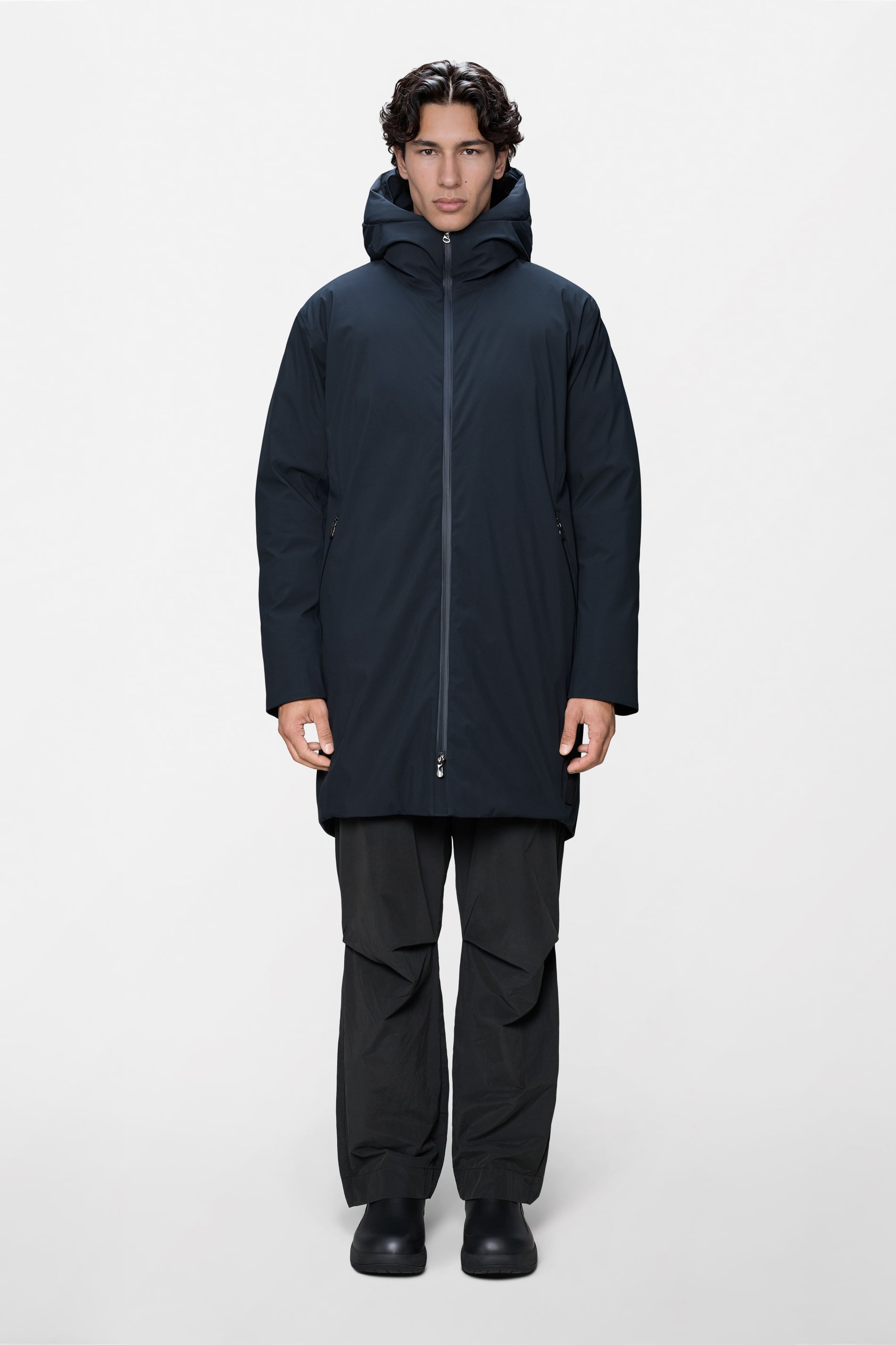 Sarna Long Puffer Jacket Navy