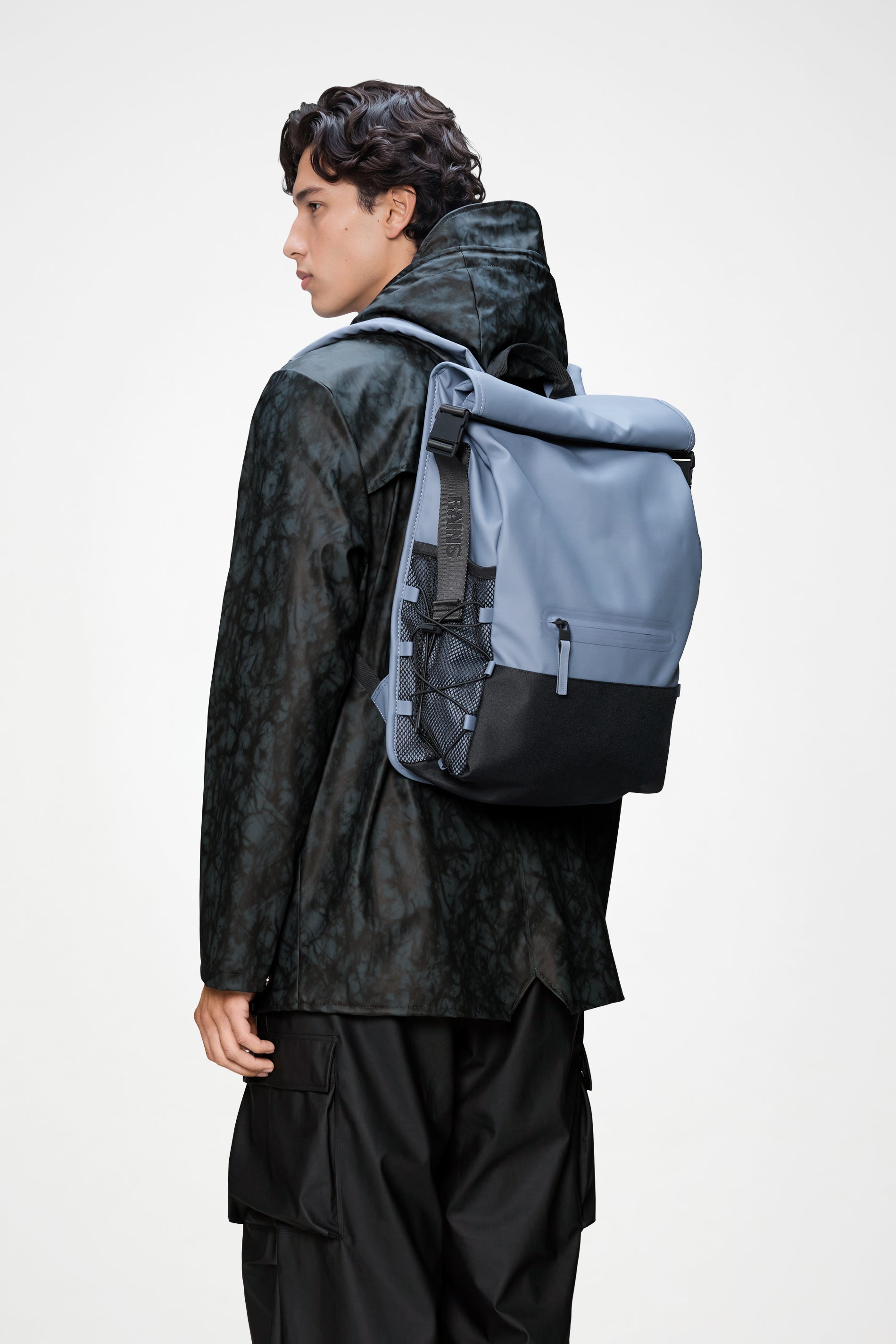 Trail Mountaineer Rolltop Backpack Blue Dusk