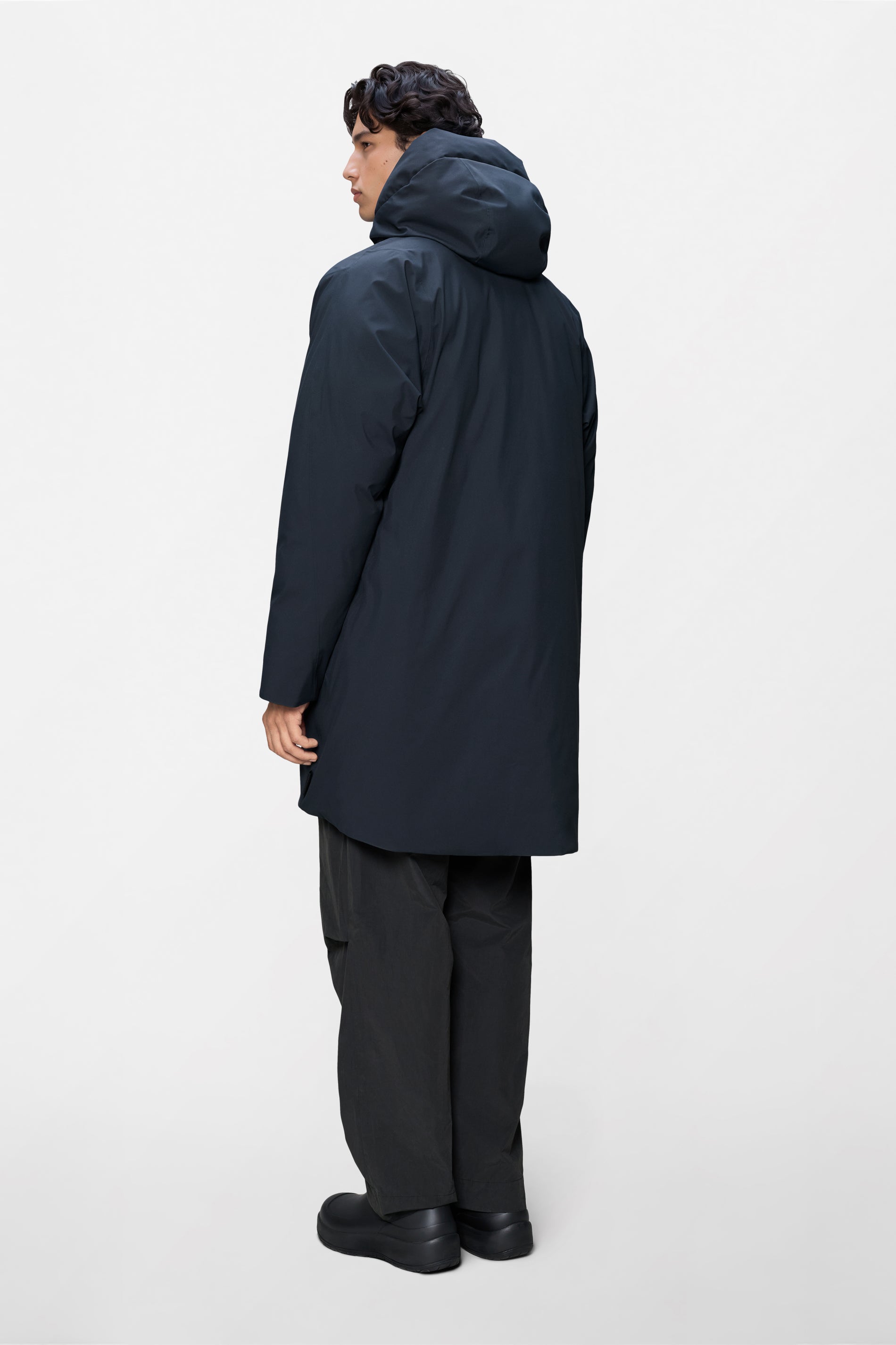 Sarna Long Puffer Jacket Navy