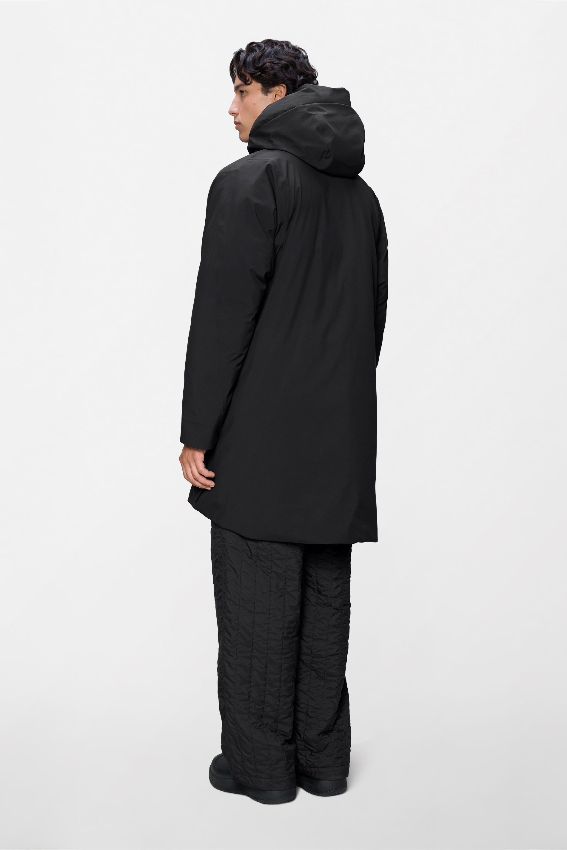 Sarna Long Puffer Jacket Black