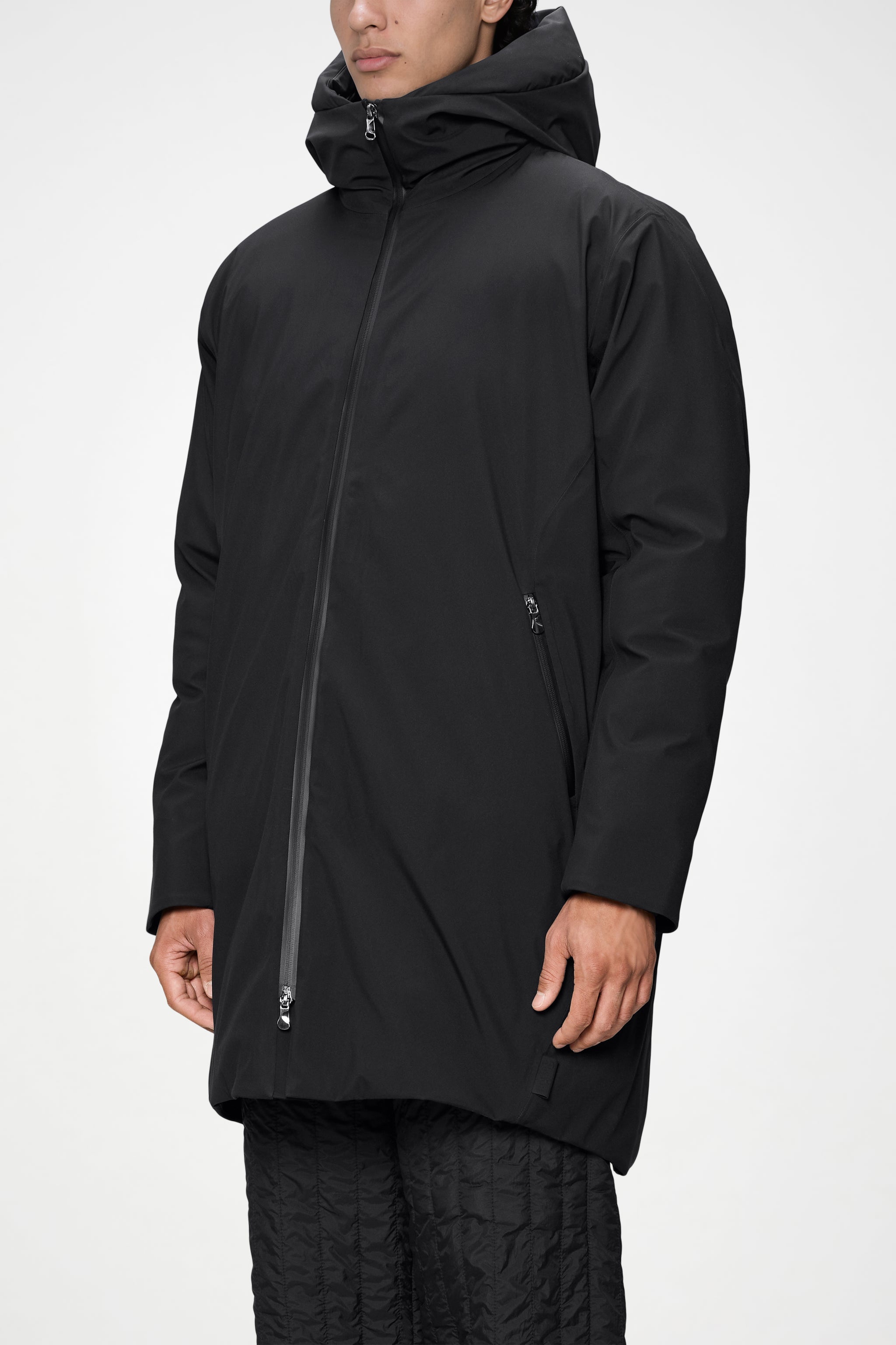 Sarna Long Puffer Jacket Black